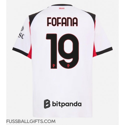 AC Milan Youssouf Fofana #19 Fußballbekleidung Auswärtstrikot 2025-26 Kurzarm